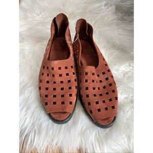 Zante Made Italy Women's Dress Sneakers Shoes 37 US/ size 7 Brown Color Peep Toe